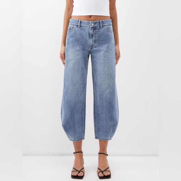 TIBI Brancusi Cropped Wide-Leg Jeans 100% cotton Japanese denim SZ. 30 - Picture 1 of 10